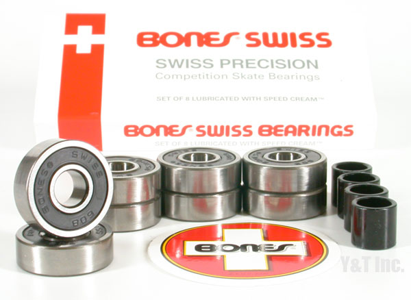 最新のデザイン BONES ベアリング SWISS スケートボード