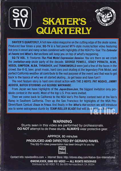 スケータークオータリー ビデオマガジン 1の画像2 画像:スケータークオータリー ビデオマガジン 1_2