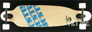 ロングスケートボード バスティン ストライク ナチュラル ブルーロゴ ランダル180ブラック バスティンボカ66mm81aホワイト