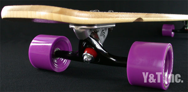 画像:ローデッド ダンサー FLEX2 パリス ブラック シルバー オランガタン75mm 83a パープル ABEC7_5