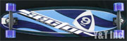 ロングスケートボード セクターナイン カーボントライラム ブルー