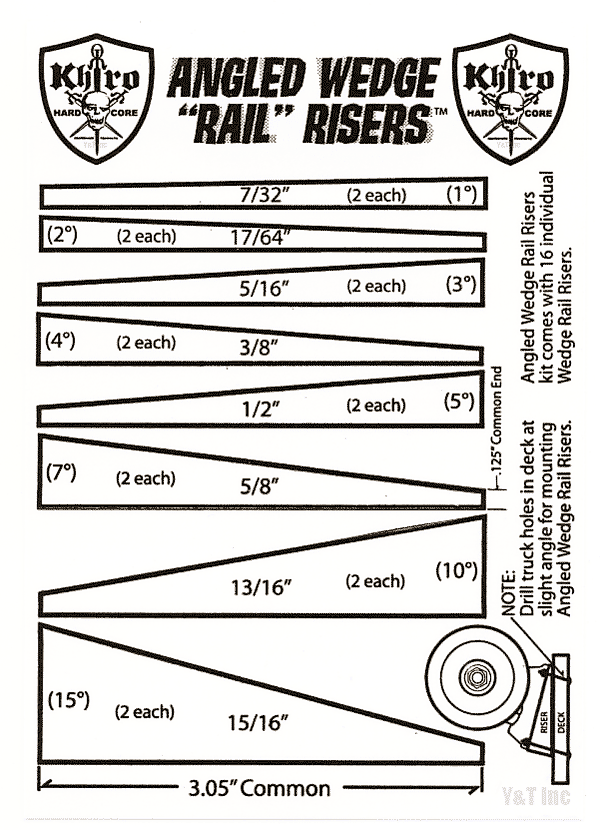 KHIRO ANGLE RAIL RISER KIT 2
