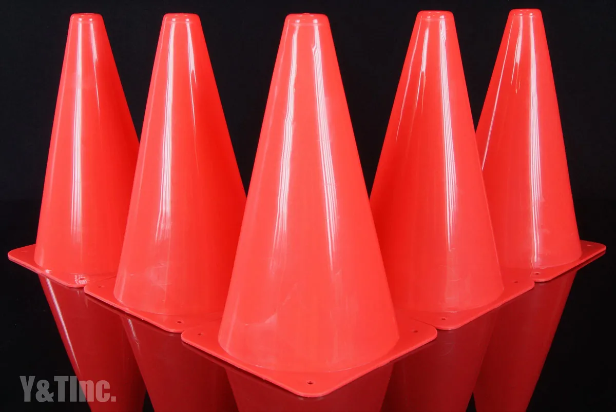 画像:ブランク パイロン 9インチ オレンジ 5個セット_1