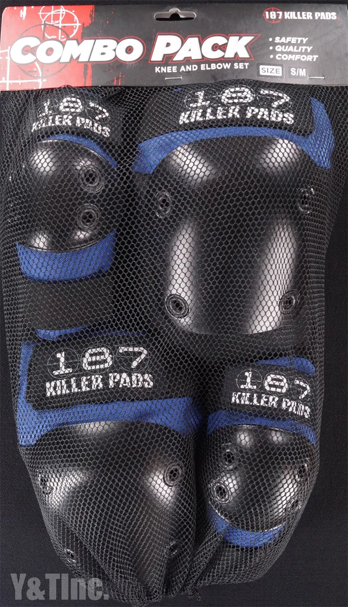 ワンエイトセブン コンボパック ニー エルボー ブルー L-XLの画像2 画像:ワンエイトセブン コンボパック ニー エルボー ブルー L-XL_2