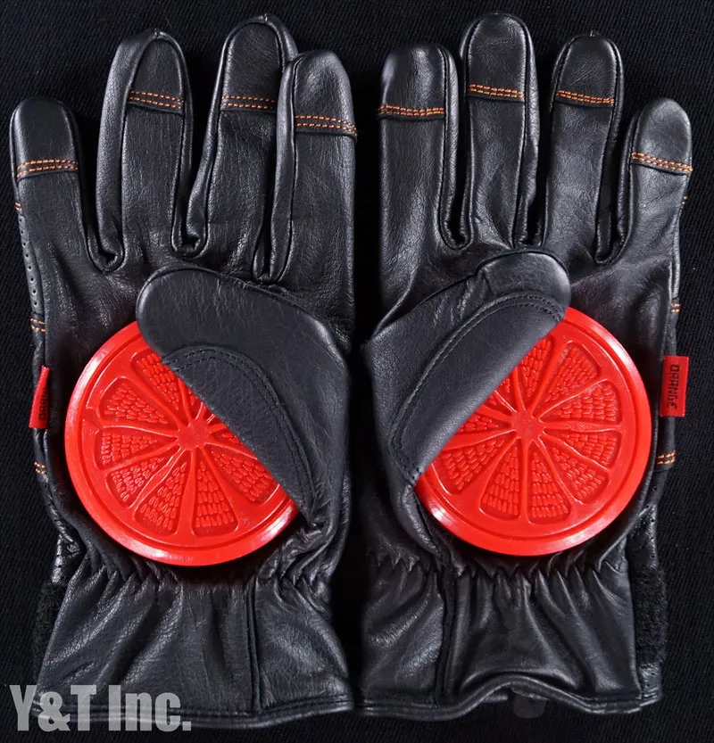 画像:ブラッドオレンジ スライドグローブ レザー L-XL_2