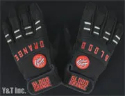 プロテクター ブラッドオレンジ スライドグローブ ナックルレス ブラックブラック S-M