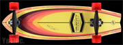 ロングスケートボード グラビティ ラリーバートルマン チャージャー9 トンネル63mm