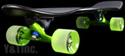 ロングスケートボード ミニクルーザー30 ブラック ガルウィングチャージャー9 クルーザー65mm