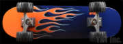 POWELL HOT ROD FLAMES ORANGE NAVY INDY169 OFF ROAD