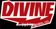 DIVINE WHEEL CO C RED TEXT