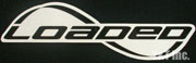 ロングスケートボード ローデッド ロゴ 文字 ブラック