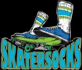 スケーターソックス 22 チューブソックス 白 スタイル3 ブラックブルーの画像6 画像:スケーターソックス 22 チューブソックス 白 スタイル3 ブラックブルー_6