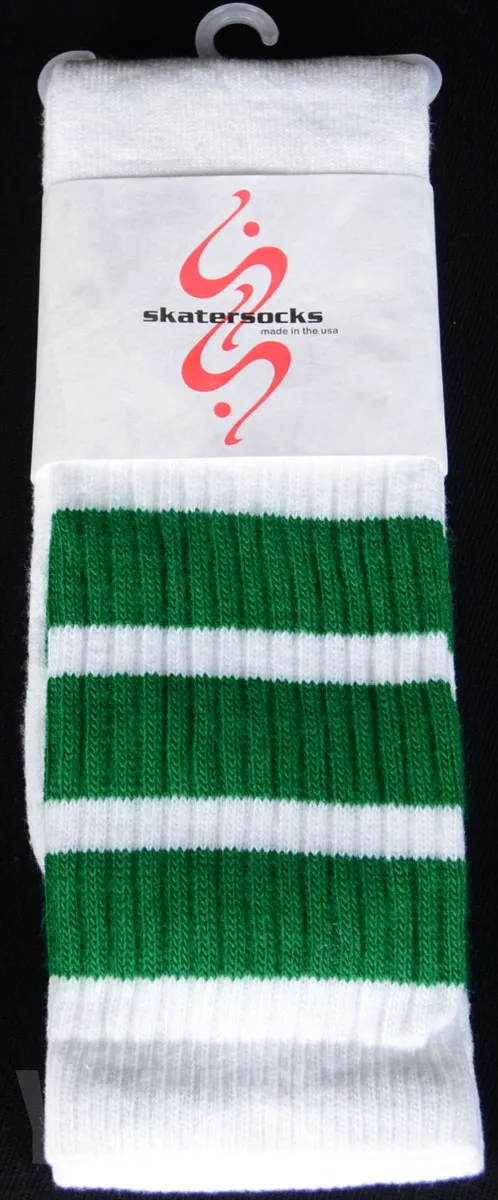 スケーターソックス 22 チューブソックス 白 スタイル1 グリーンの画像1 画像:スケーターソックス 22 チューブソックス 白 スタイル1 グリーン_1