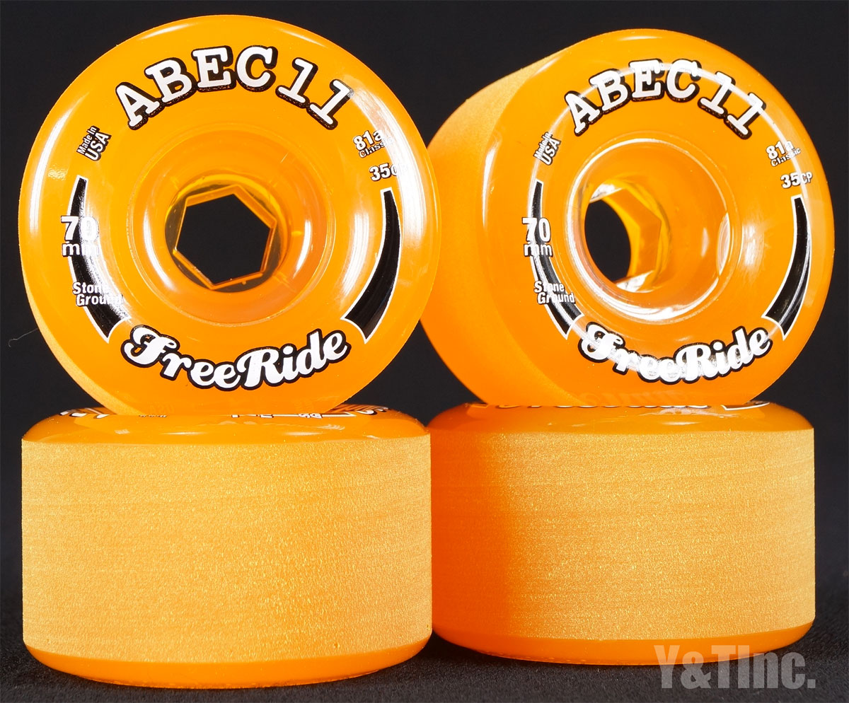 ABEC11 Stone Ground FreeRides 70mm 81a Amber_1