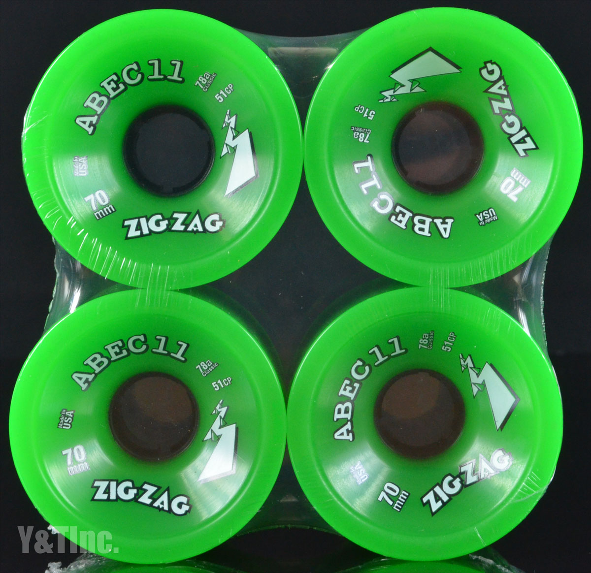 ABEC11 CLASSIC ZigZags 70mm 78a Green_1