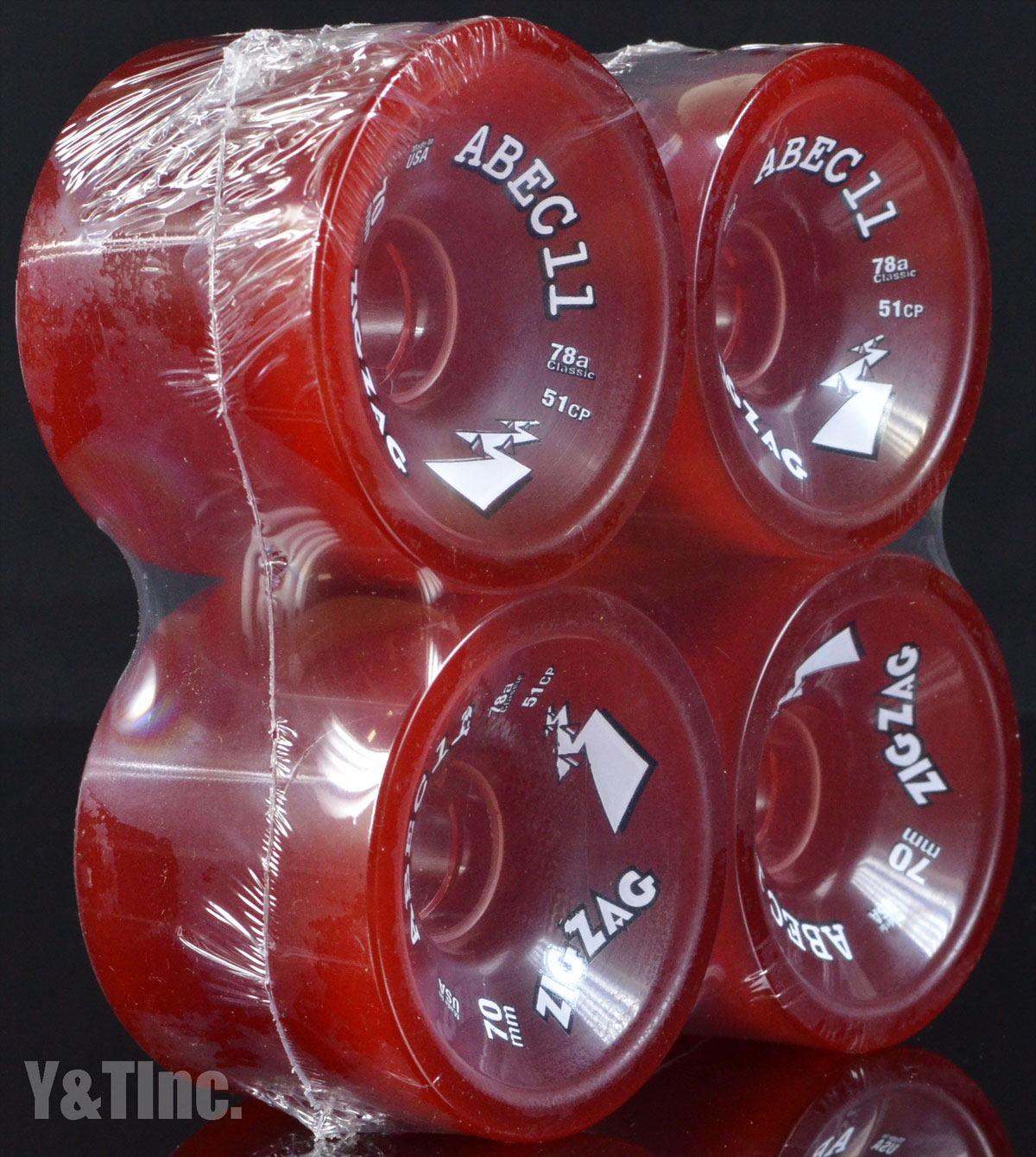 ABEC11 CLASSIC ZigZags 70mm 78a Red_2