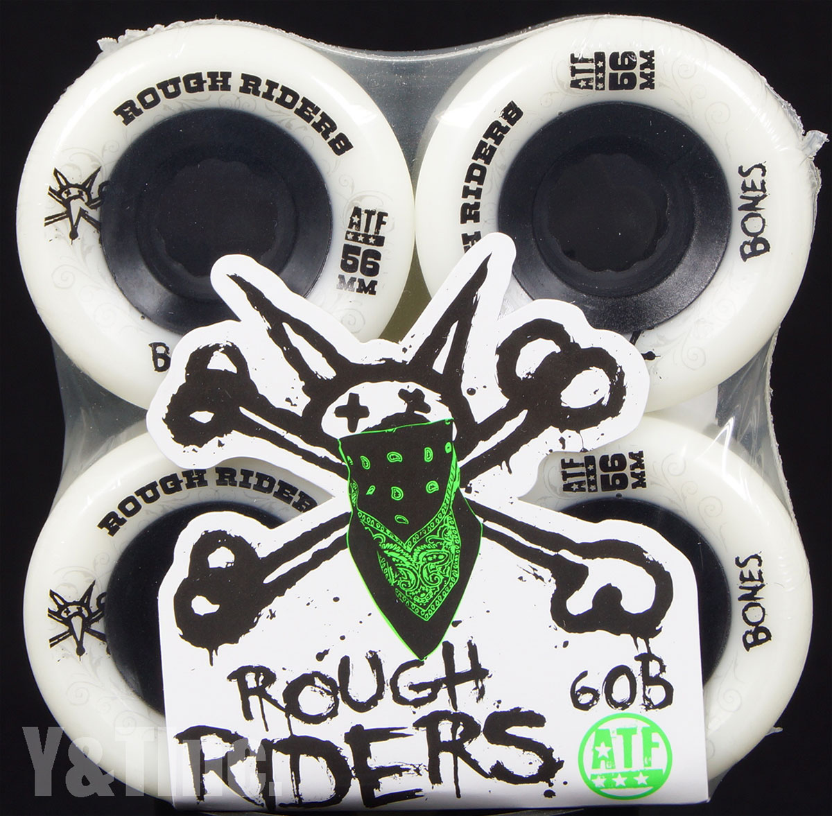 BONES ATF ROUGH RIDERS 56mm 80a White 1