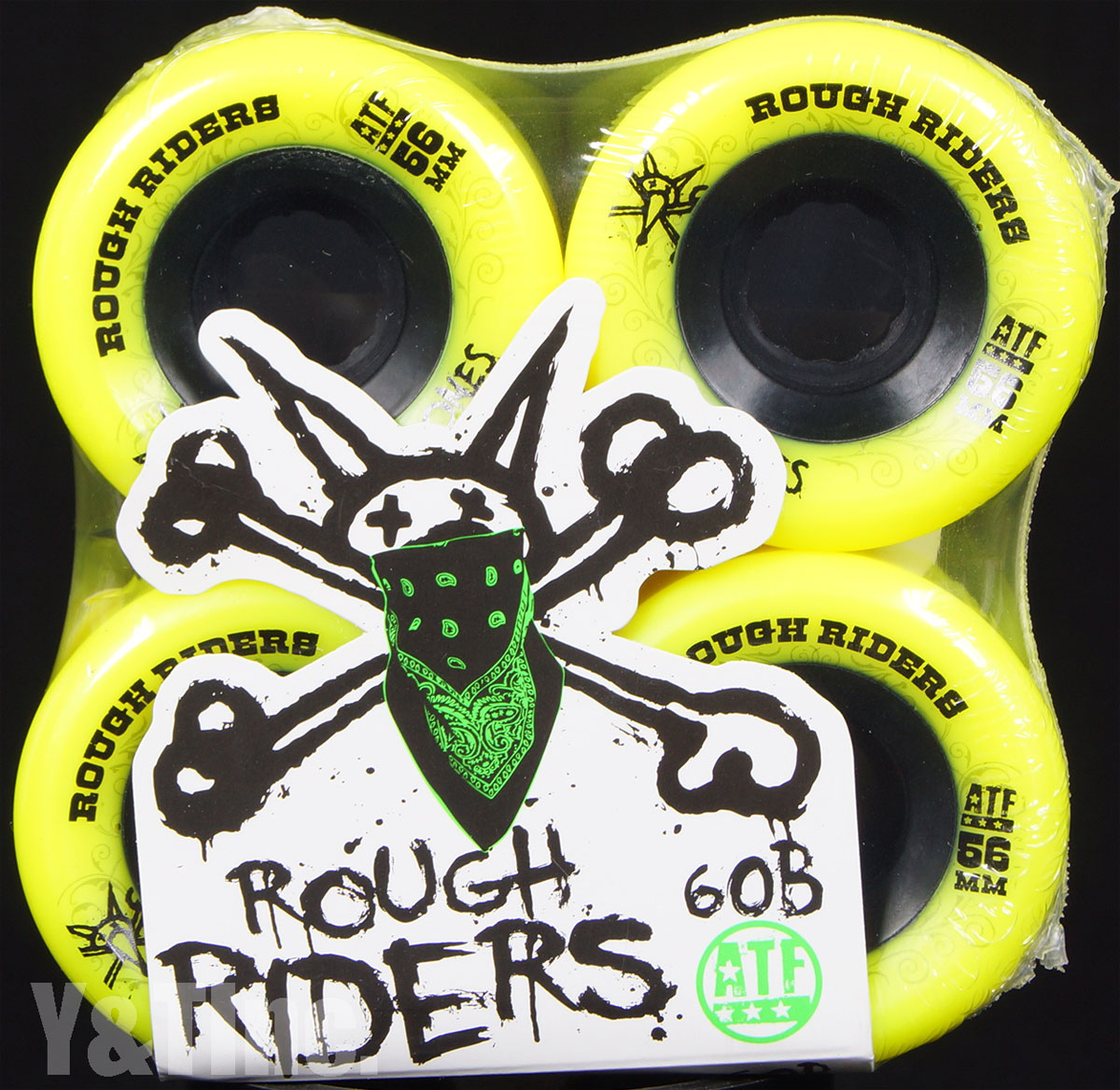 BONES ATF ROUGH RIDERS 56mm 80a Yellow 1
