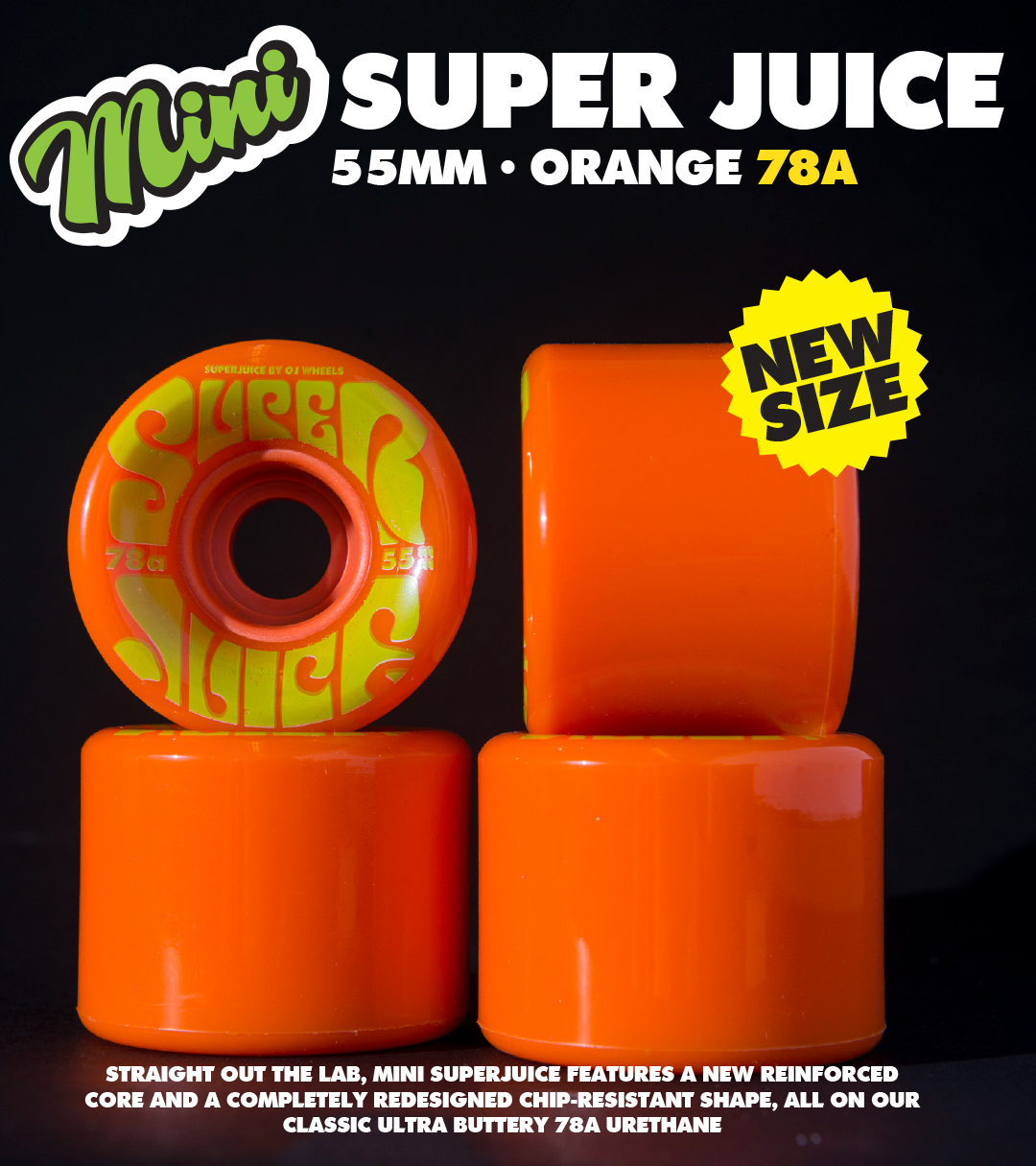 OJ WHEELS MINI SUPER JUICE 55mm 78a Orange_4
