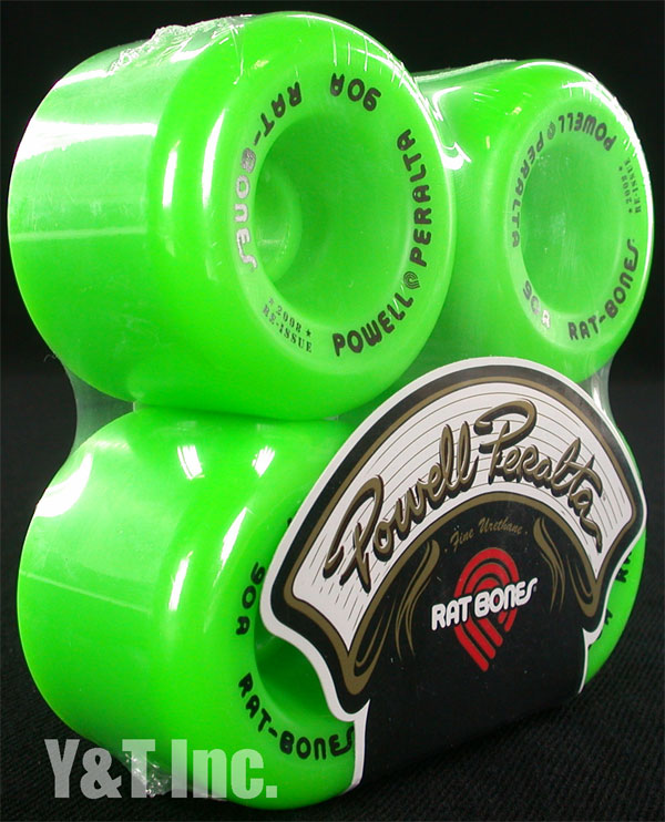 POWELL PERALTA RAT BONES 60mm 90a GREEN 2