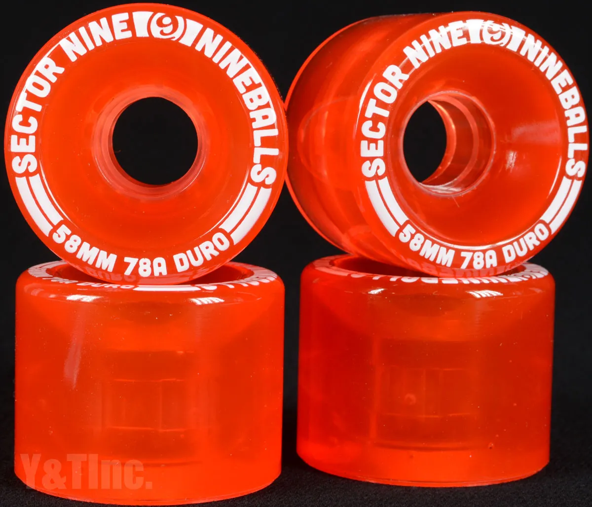 セクターナイン ナインボール 58mm 78a クリアレッドの画像1 画像:セクターナイン ナインボール 58mm 78a クリアレッド_1