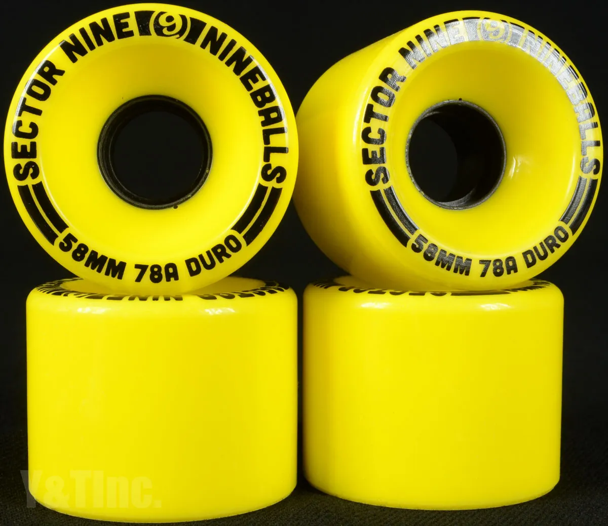 セクターナイン ナインボール 58mm 78a イエローの画像1 画像:セクターナイン ナインボール 58mm 78a イエロー_1