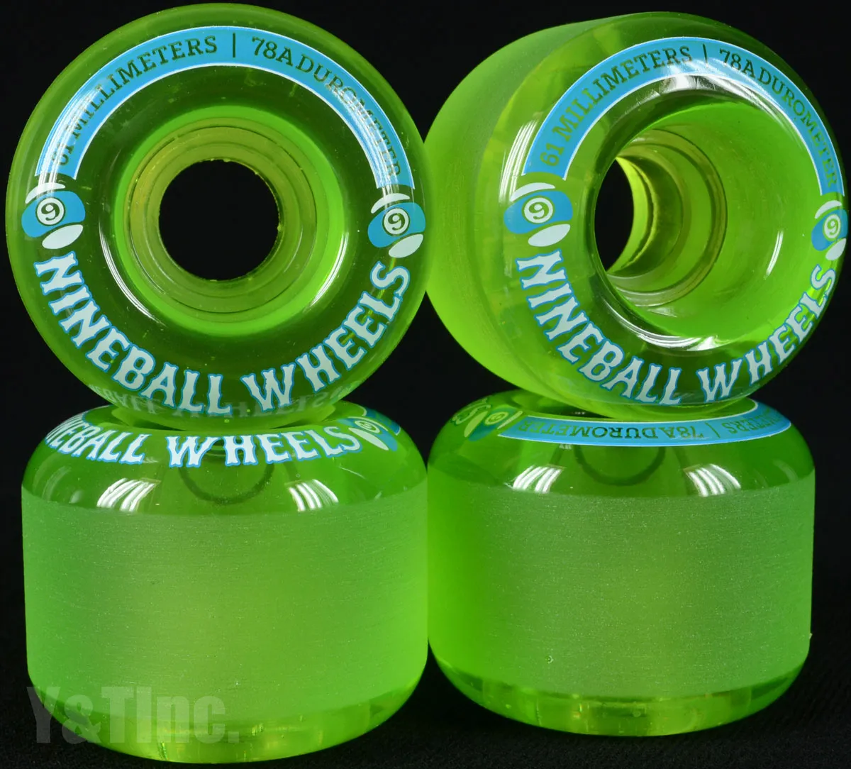 セクターナイン ナインボール 61mm 78a クリアグリーンの画像1 画像:セクターナイン ナインボール 61mm 78a クリアグリーン_1