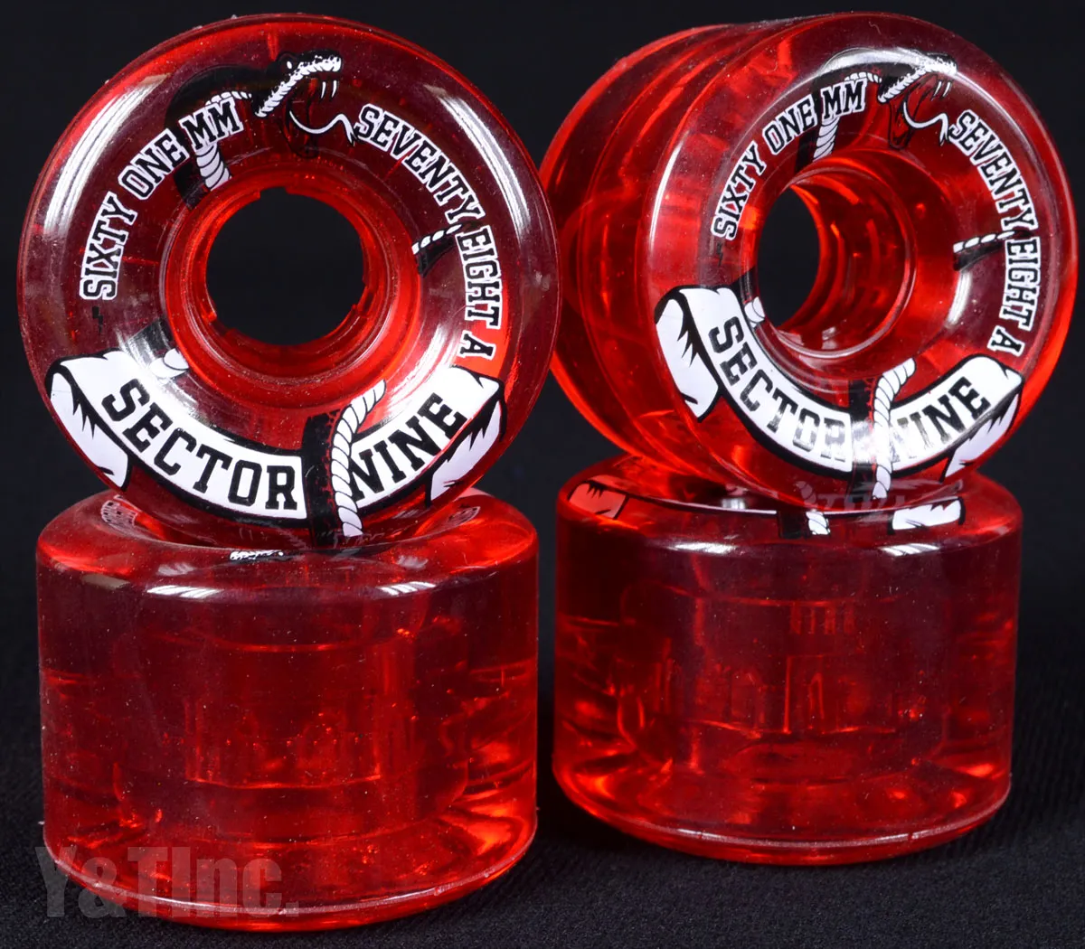 セクターナイン ナインボール 61mm 78a クリアレッドの画像1 画像:セクターナイン ナインボール 61mm 78a クリアレッド_1