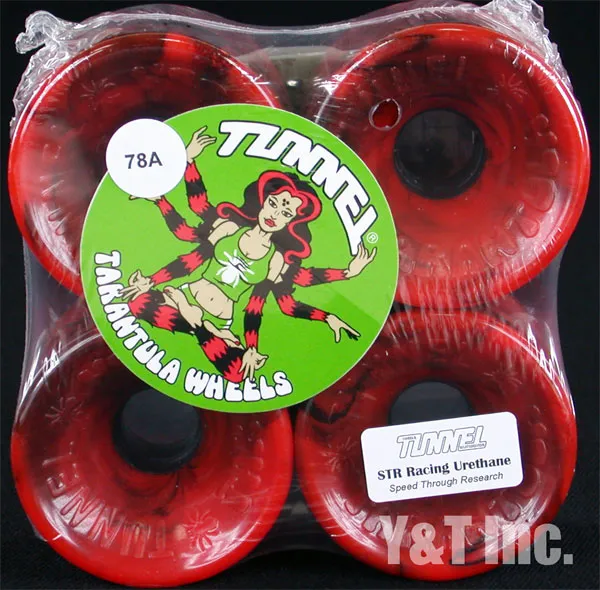 トンネル タランチュラ 70mm 78a レーシングウレタン レッドブラックの画像1 画像:トンネル タランチュラ 70mm 78a レーシングウレタン レッドブラック_1